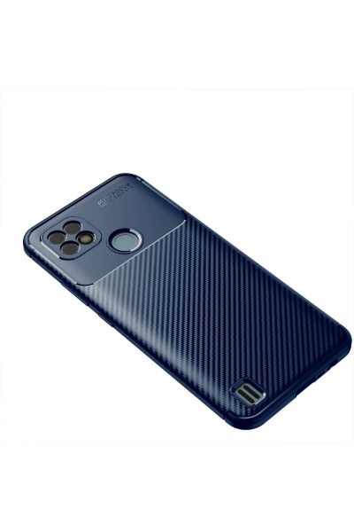 Newface Realme C25 Kılıf Auto Focus Karbon Kapak - Lacivert resmi