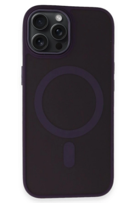 Newface iPhone 14 Pro Max Kılıf Oslo Magsafe Kapak - Derin Mor resmi