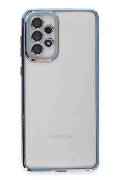 Newface Samsung Galaxy A73 5G Kılıf Razer Lensli Silikon - Açık Mavi resmi