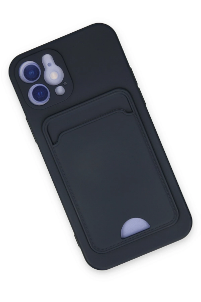 Newface iPhone 12 Kılıf Kelvin Kartvizitli Silikon - Lacivert resmi