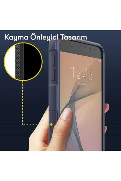 Newface Samsung Galaxy J7 Prime Kılıf Optimum Silikon - Kırmızı resmi