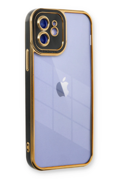 Newface iPhone 12 Kılıf Liva Lens Silikon - Siyah resmi