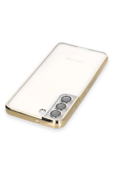 Newface Samsung Galaxy S22 Kılıf Razer Lensli Silikon - Gold resmi