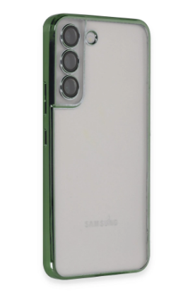Newface Samsung Galaxy S22 Kılıf Razer Lensli Silikon - Yeşil resmi