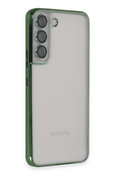 Newface Samsung Galaxy S22 Kılıf Razer Lensli Silikon - Yeşil resmi