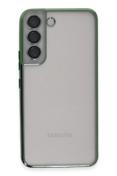 Newface Samsung Galaxy S22 Kılıf Razer Lensli Silikon - Yeşil resmi