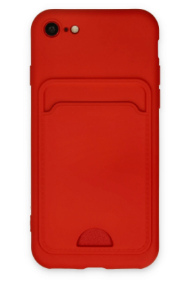 Newface iPhone 7 Kılıf Kelvin Kartvizitli Silikon - Kırmızı resmi