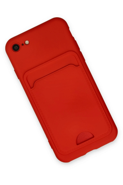 Newface iPhone 7 Kılıf Kelvin Kartvizitli Silikon - Kırmızı resmi