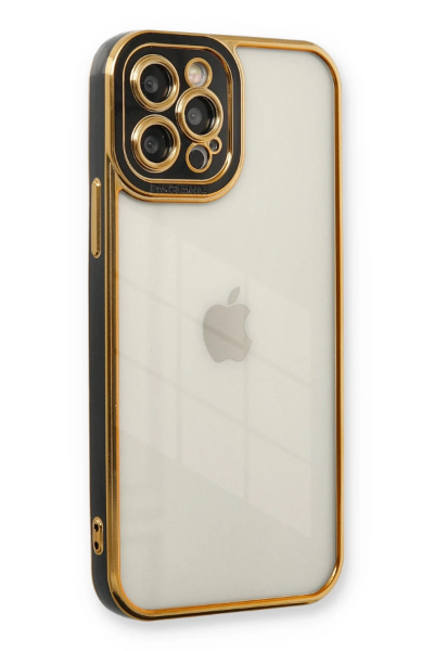 Newface iPhone 12 Pro Max Kılıf Liva Lens Silikon - Siyah resmi