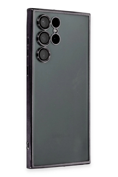 Newface Samsung Galaxy S22 Ultra Kılıf Razer Lensli Silikon - Siyah resmi