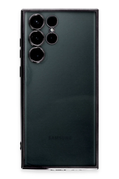 Newface Samsung Galaxy S22 Ultra Kılıf Razer Lensli Silikon - Siyah resmi