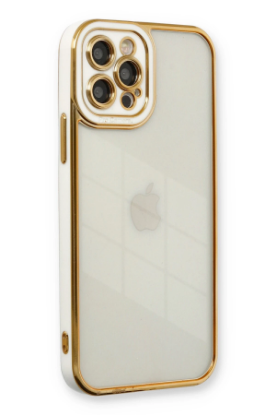 Newface iPhone 12 Pro Max Kılıf Liva Lens Silikon - Beyaz resmi