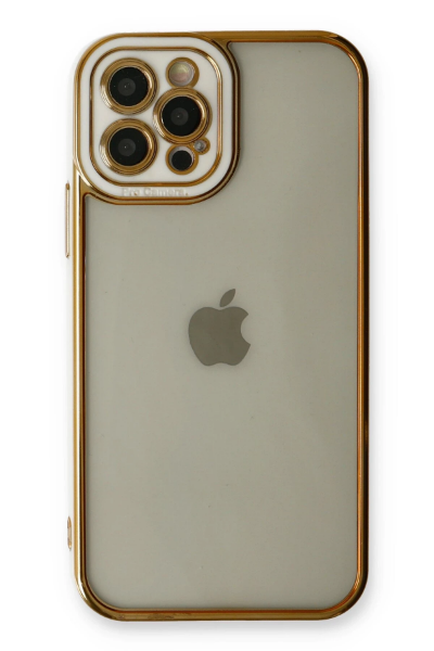 Newface iPhone 12 Pro Max Kılıf Liva Lens Silikon - Beyaz resmi