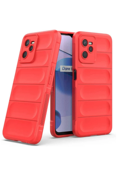 Newface Realme C35 Kılıf Optimum Silikon - Kırmızı resmi