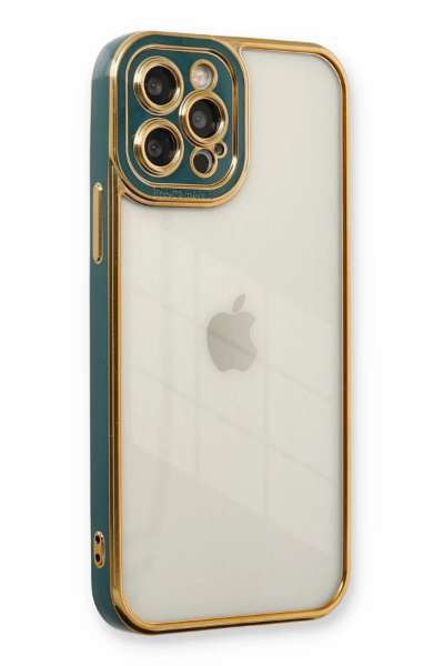 Newface iPhone 12 Pro Max Kılıf Liva Lens Silikon - Yeşil resmi