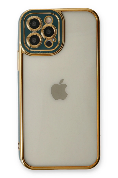 Newface iPhone 12 Pro Max Kılıf Liva Lens Silikon - Yeşil resmi