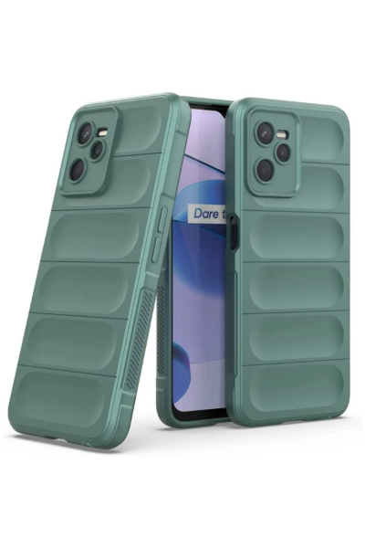 Newface Realme C35 Kılıf Optimum Silikon - Koyu Yeşil resmi