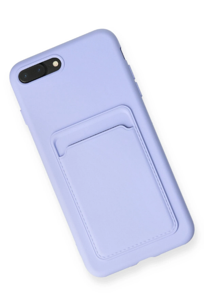 Newface iPhone 7 Plus Kılıf Kelvin Kartvizitli Silikon - Lila resmi