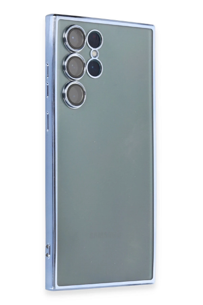 Newface Samsung Galaxy S22 Ultra Kılıf Razer Lensli Silikon - Açık Mavi resmi