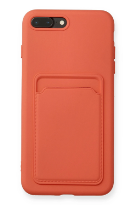 Newface iPhone 7 Plus Kılıf Kelvin Kartvizitli Silikon - Turuncu resmi