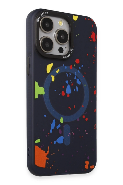 Joko iPhone 14 Pro Colorful Magsafe Kapak - Lacivert resmi