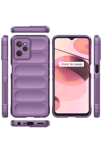 Newface Realme C35 Kılıf Optimum Silikon - Mor resmi