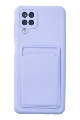 Newface Samsung Galaxy A12 Kılıf Kelvin Kartvizitli Silikon - Lila resmi