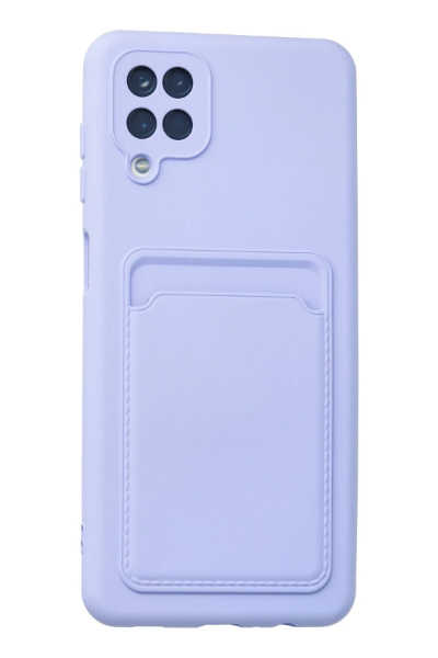 Newface Samsung Galaxy A12 Kılıf Kelvin Kartvizitli Silikon - Lila resmi