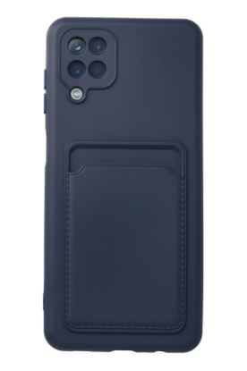 Newface Samsung Galaxy A12 Kılıf Kelvin Kartvizitli Silikon - Lacivert resmi