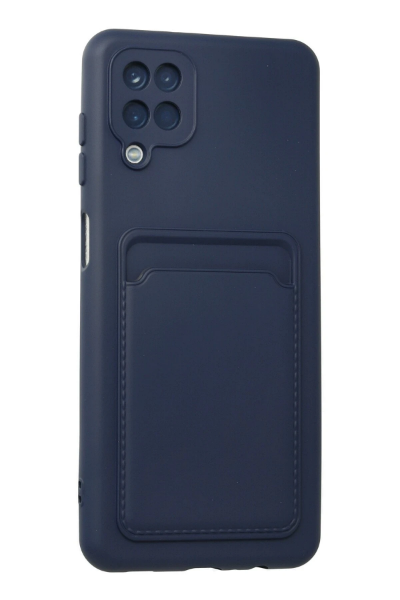 Newface Samsung Galaxy A12 Kılıf Kelvin Kartvizitli Silikon - Lacivert resmi