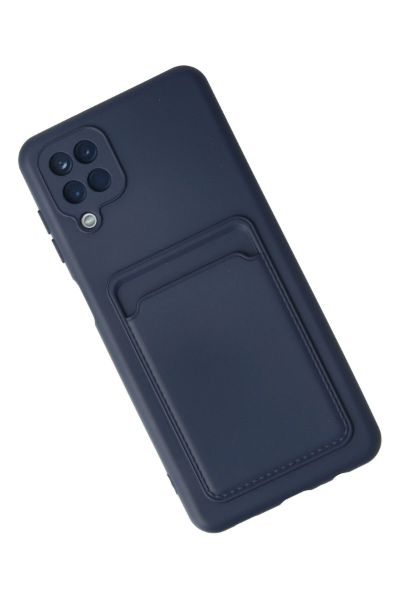 Newface Samsung Galaxy A12 Kılıf Kelvin Kartvizitli Silikon - Lacivert resmi