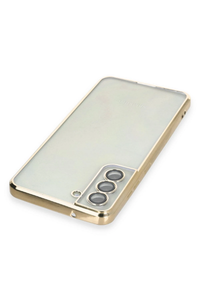 Newface Samsung Galaxy S21 FE Kılıf Razer Lensli Silikon - Gold resmi