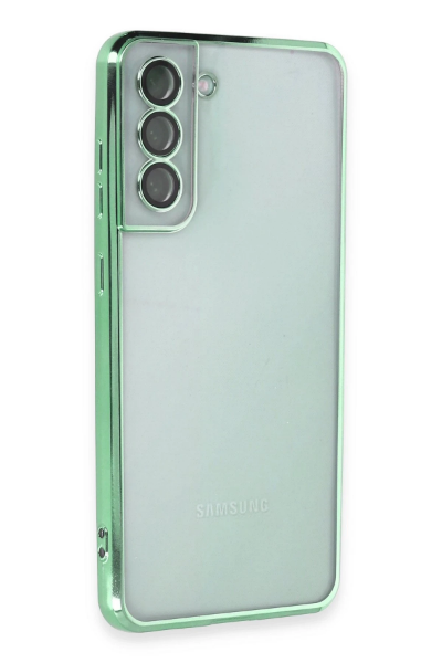 Newface Samsung Galaxy S21 FE Kılıf Razer Lensli Silikon - Yeşil resmi