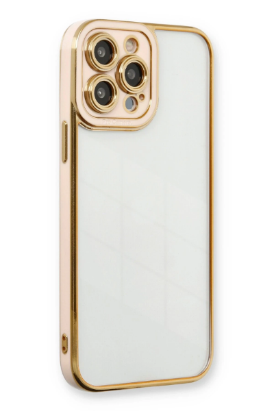 Newface iPhone 13 Pro Max Kılıf Liva Lens Silikon - Pudra resmi