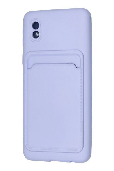 Newface Samsung Galaxy A01 Core Kılıf Kelvin Kartvizitli Silikon - Lila resmi