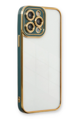 Newface iPhone 13 Pro Max Kılıf Liva Lens Silikon - Yeşil resmi