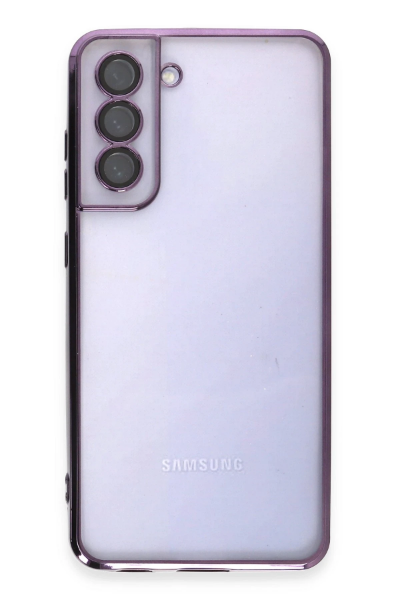 Newface Samsung Galaxy S21 FE Kılıf Razer Lensli Silikon - Mor resmi