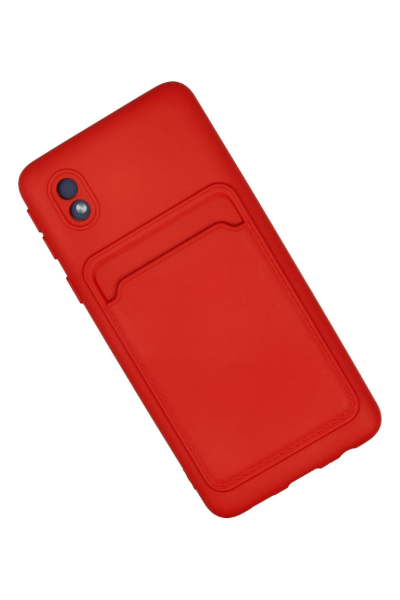 Newface Samsung Galaxy A01 Core Kılıf Kelvin Kartvizitli Silikon - Kırmızı resmi