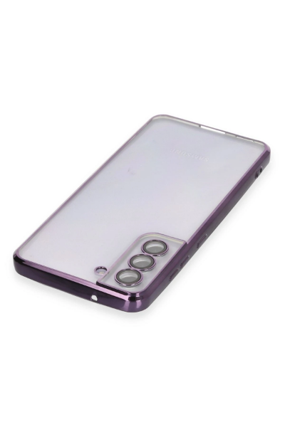 Newface Samsung Galaxy S21 FE Kılıf Razer Lensli Silikon - Mor resmi