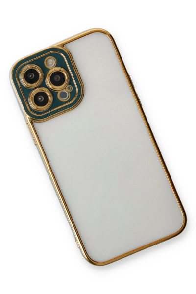 Newface iPhone 13 Pro Max Kılıf Liva Lens Silikon - Yeşil resmi