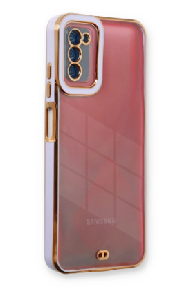 Newface Samsung Galaxy A03S Kılıf Liva Lens Silikon - Lila resmi