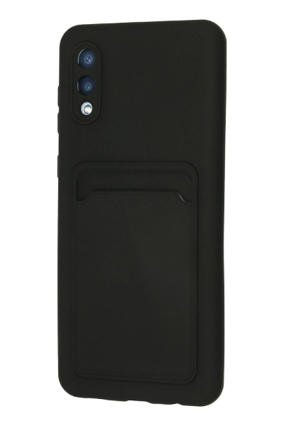 Newface Samsung Galaxy A02 Kılıf Kelvin Kartvizitli Silikon - Siyah resmi