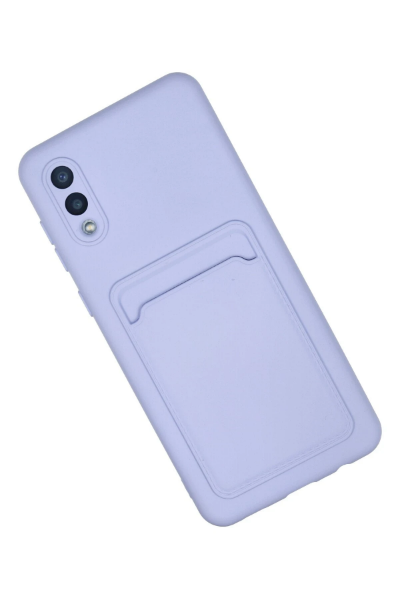 Newface Samsung Galaxy A02 Kılıf Kelvin Kartvizitli Silikon - Lila resmi