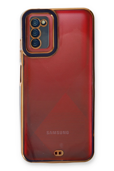 Newface Samsung Galaxy A03S Kılıf Liva Lens Silikon - Mavi resmi
