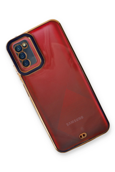 Newface Samsung Galaxy A03S Kılıf Liva Lens Silikon - Mavi resmi