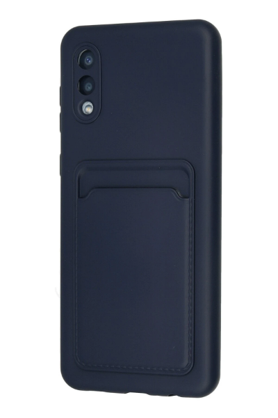 Newface Samsung Galaxy A02 Kılıf Kelvin Kartvizitli Silikon - Lacivert resmi