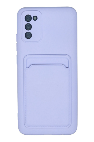 Newface Samsung Galaxy A02S Kılıf Kelvin Kartvizitli Silikon - Lila resmi