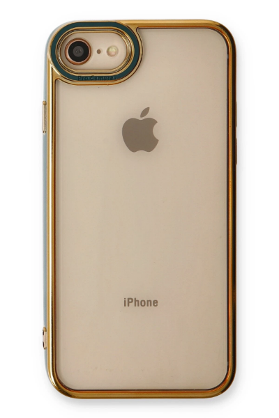 Newface iPhone 7 Kılıf Liva Lens Silikon - Yeşil resmi
