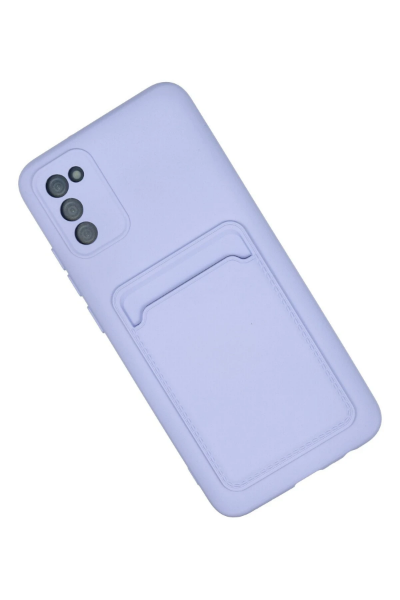 Newface Samsung Galaxy A02S Kılıf Kelvin Kartvizitli Silikon - Lila resmi