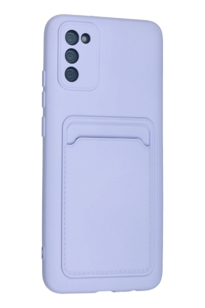 Newface Samsung Galaxy A02S Kılıf Kelvin Kartvizitli Silikon - Lila resmi